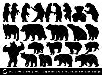Bear SVG | Animal SVG | Silhouette Bundle | SVG Cut File SVG ETC Craft 