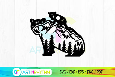 Bear Svg, Animal Svg, Wild Animal Svg, Woodland Animal Svg SVG Artinrhythm shop 