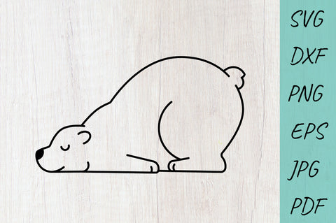 Bear svg, Polar Bear SVG, Polar bear asleep, Cute animal SVG SVG Irina Ostapenko 