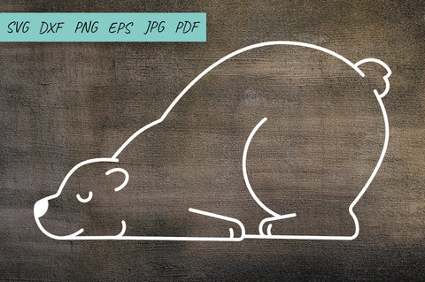 Bear svg, Polar Bear SVG, Polar bear asleep, Cute animal SVG SVG Irina Ostapenko 