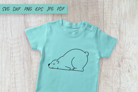 Bear svg, Polar Bear SVG, Polar bear asleep, Cute animal SVG SVG Irina Ostapenko 