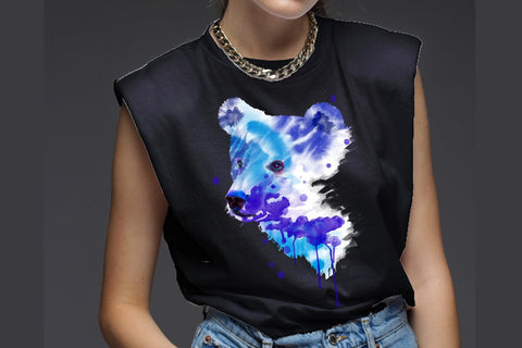 Bear Watercolor Clipart, Grizzly, Sublimation, PNG, JPG Sublimation nikola 