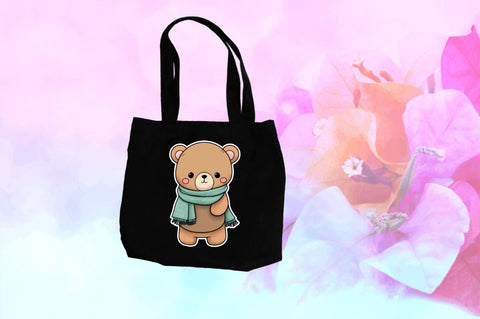 Bear with Scarf Applique Stickers Bundle Sublimation Regulrcrative 