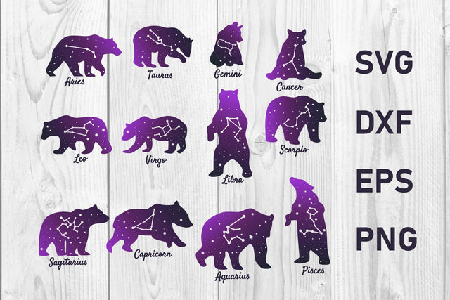 Bear Zodiac Astrological, Bear clip art SVG dadan_pm 