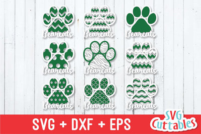 Bearcats Paw Prints SVG Svg Cuttables 