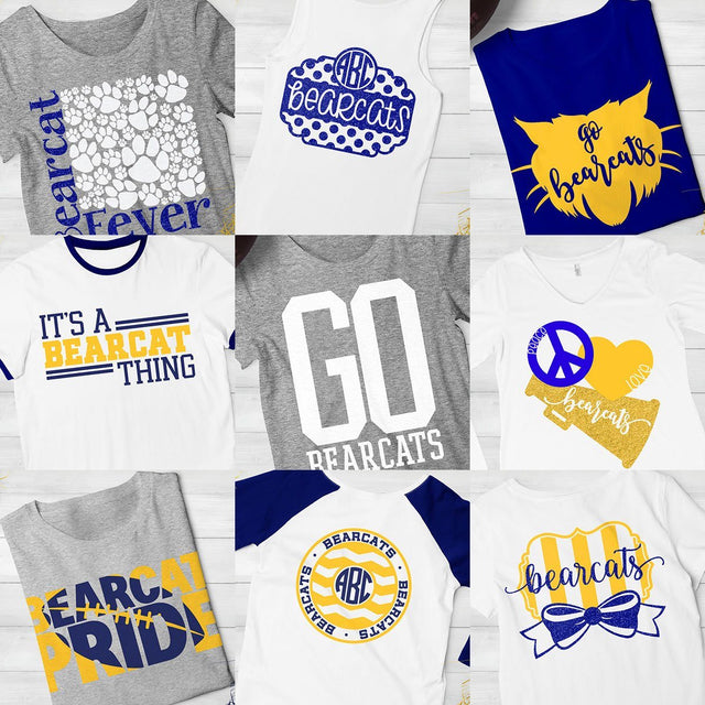 Bearcats Spirit Bundle SVG Kelly Lollar Designs