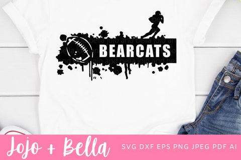 Bearcats Svg, Football Svg, Splatter Svg, Paint Splatter Svg, Bearcats Football Svg, Shirt Svg, Svg files for Cricut, Silhouette, Sublimation. SVG Jojo&Bella 