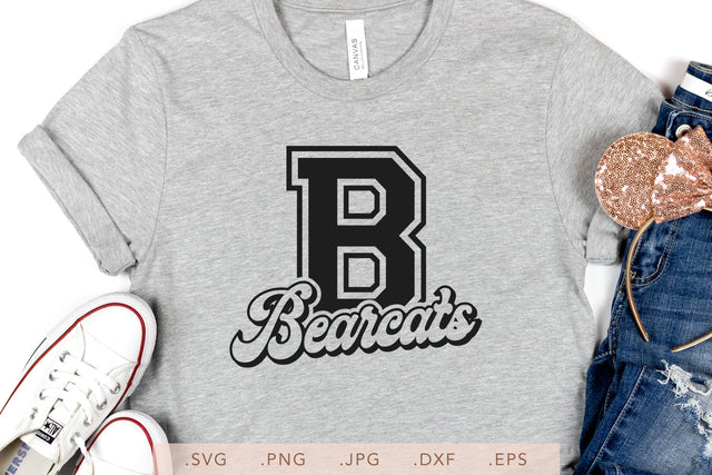 Bearcats Vintage Design SVG DXF JPG PNG EPS | School Team Spirit | Team Shirt Sublimation SVG Nanda Bayu 