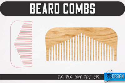 Beard Combs SVG | Beard Laser Cut SVG | CNC files SVG Fly Design 