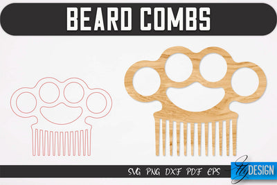 Beard Combs SVG | Beard Laser Cut SVG | CNC files SVG Fly Design 