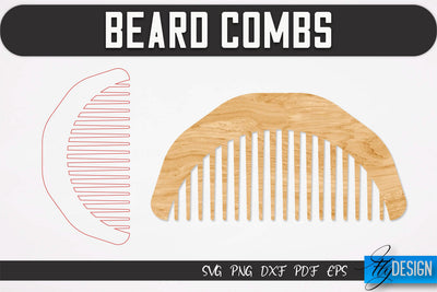Beard Combs SVG | Beard Laser Cut SVG | CNC files SVG Fly Design 