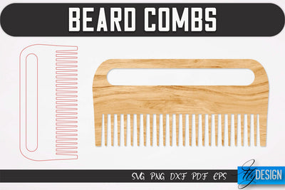 Beard Combs SVG | Beard Laser Cut SVG | CNC files SVG Fly Design 