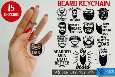 Beard Keychain SVG Bundle | Beard Quotes SVG | Bearded Men SVG SVG Fly Design 