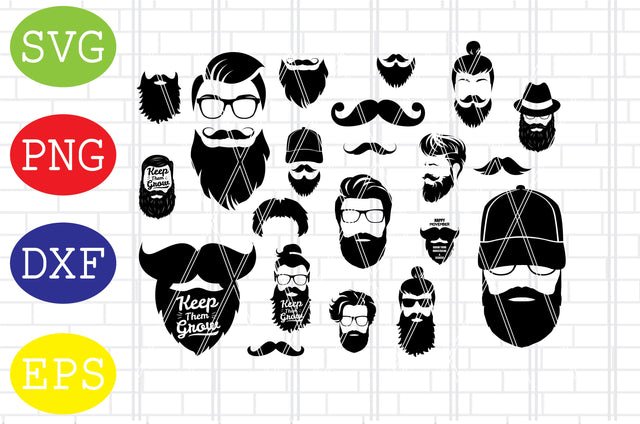 Beard Man SVG Bundle, Beard Man SVG, Beards svg, Beard svg, Beard clipart, Beard Face Clipart, Beard Man face svg SVG DigitalSvgFiles 