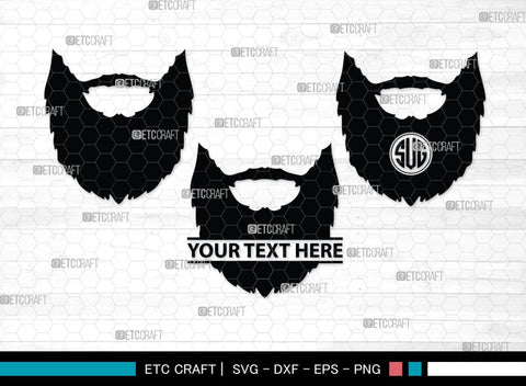 Beard Monogram, Beard Silhouette, Beard SVG, Long Beard Svg, Moustache Svg, Fashion Svg, SB00182 SVG ETC Craft 