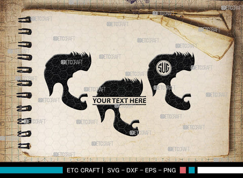 Beard Monogram, Beard Silhouette, Beard SVG, Long Beard Svg, Moustache Svg, Fashion Svg, SB00182 SVG ETC Craft 