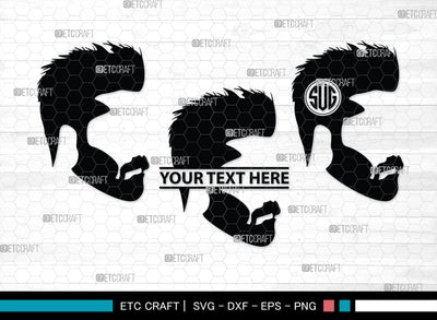 Beard Monogram, Beard Silhouette, Beard SVG, Long Beard Svg, Moustache Svg, Fashion Svg, SB00182 SVG ETC Craft 