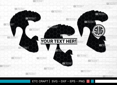Beard Monogram, Beard Silhouette, Beard SVG, Long Beard Svg, Moustache Svg, Fashion Svg, SB00182 SVG ETC Craft 