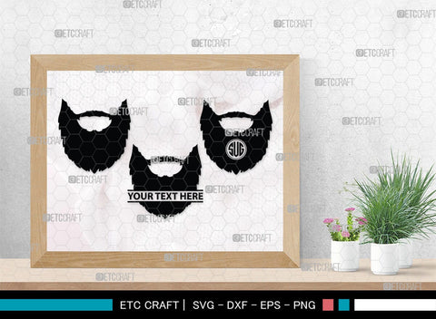 Beard Monogram, Beard Silhouette, Beard SVG, Long Beard Svg, Moustache Svg, Fashion Svg, SB00182 SVG ETC Craft 