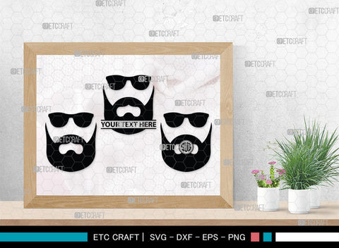 Beard Monogram, Beard Silhouette, Beard SVG, Long Beard Svg, Moustache Svg, Fashion Svg, SB00182 SVG ETC Craft 