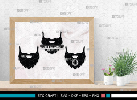 Beard Monogram, Beard Silhouette, Beard SVG, Long Beard Svg, Moustache Svg, Fashion Svg, SB00182 SVG ETC Craft 