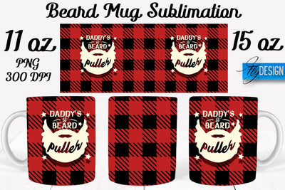 Beard Mug PNG Sublimation | Coffee 11 Oz | 15 Oz Mug Sublimation Sublimation Fly Design 