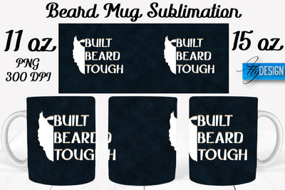 Beard Mug PNG Sublimation | Coffee 11 Oz | 15 Oz Mug Sublimation Sublimation Fly Design 