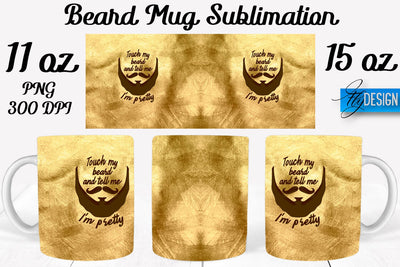 Beard Mug PNG Sublimation | Coffee 11 Oz | 15 Oz Mug Sublimation Sublimation Fly Design 