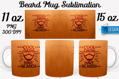 Beard Mug PNG Sublimation | Coffee 11 Oz | 15 Oz Mug Sublimation Sublimation Fly Design 
