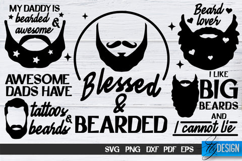 Beard SVG Design | Funny Quotes SVG Design | Bearded Men SVG SVG Fly Design 
