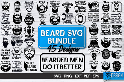 Beard SVG Design | Funny Quotes SVG Design | Bearded Men SVG SVG Fly Design 