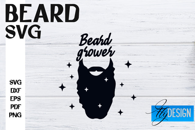 Beard SVG Design | Funny Quotes SVG Design | Bearded Men SVG SVG Fly Design 