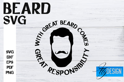 Beard SVG Design | Funny Quotes SVG Design | Bearded Men SVG SVG Fly Design 