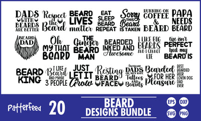 Beard SVG Designs Bundle SVG PatternFeed8 