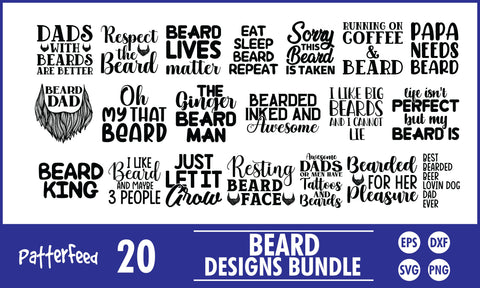 Beard SVG Designs Bundle SVG PatternFeed8 