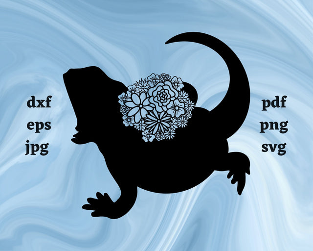 Bearded Dragon Mandala SVG Cut File SVG Northern Light SVG 