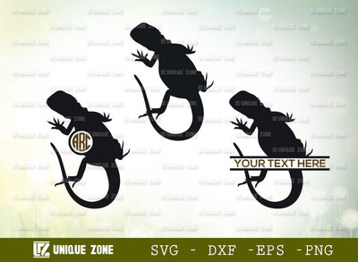 Bearded Dragon Monogram SVG Cut File, Bearded Svg, Dragon Svg, Reptile Svg, Lizard Svg, Animal Svg, Beardie Mom Svg, Beardy Lover Svg, SVG Unique Zone 