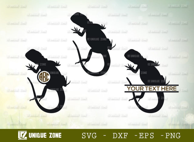 Bearded Dragon Monogram SVG Cut File, Bearded Svg, Dragon Svg, Reptile Svg, Lizard Svg, Animal Svg, Beardie Mom Svg, Beardy Lover Svg, SVG Unique Zone 