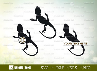 Bearded Dragon Monogram SVG Cut File, Bearded Svg, Dragon Svg, Reptile Svg, Lizard Svg, Animal Svg, Beardie Mom Svg, Beardy Lover Svg, SVG Unique Zone 