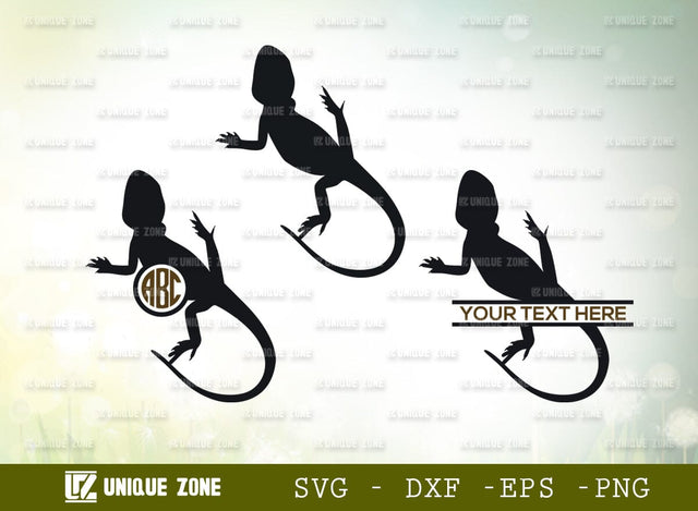 Bearded Dragon Monogram SVG Cut File, Bearded Svg, Dragon Svg, Reptile Svg, Lizard Svg, Animal Svg, Beardie Mom Svg, Beardy Lover Svg, SVG Unique Zone 