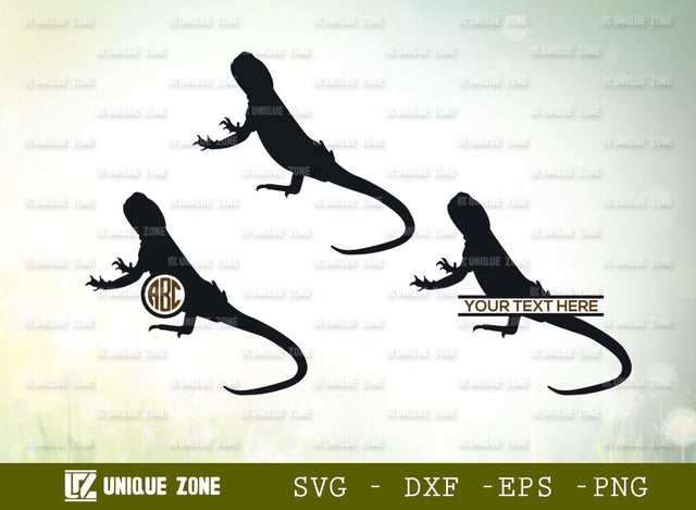 Bearded Dragon Monogram SVG Cut File, Bearded Svg, Dragon Svg, Reptile Svg, Lizard Svg, Animal Svg, Beardie Mom Svg, Beardy Lover Svg, SVG Unique Zone 