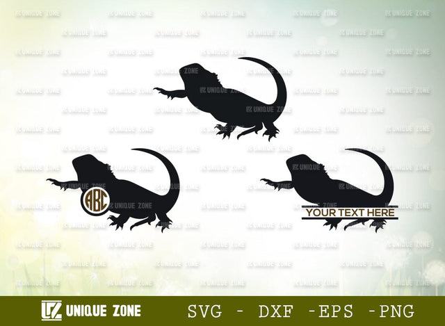 Bearded Dragon Monogram SVG Cut File, Bearded Svg, Dragon Svg, Reptile Svg, Lizard Svg, Animal Svg, Beardie Mom Svg, Beardy Lover Svg, SVG Unique Zone 