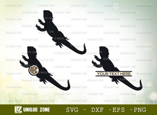 Bearded Dragon Monogram SVG Cut File, Bearded Svg, Dragon Svg, Reptile Svg, Lizard Svg, Animal Svg, Beardie Mom Svg, Beardy Lover Svg, SVG Unique Zone 