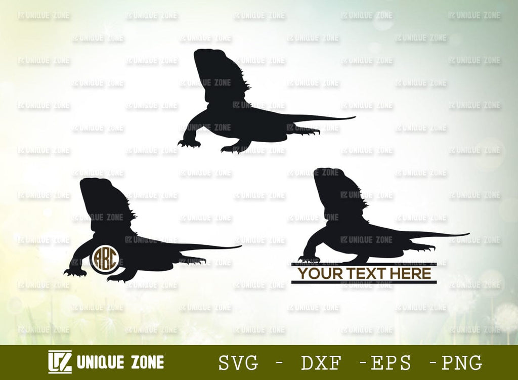 Bearded Dragon Monogram SVG Cut File, Bearded Svg, Dragon Svg, Reptile ...