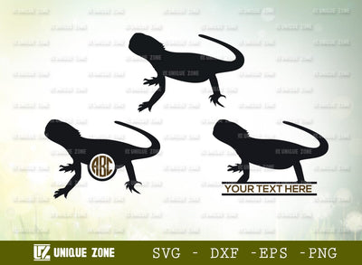 Bearded Dragon Monogram SVG Cut File, Bearded Svg, Dragon Svg, Reptile Svg, Lizard Svg, Animal Svg, Beardie Mom Svg, Beardy Lover Svg, SVG Unique Zone 