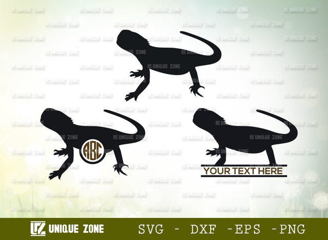 Bearded Dragon Monogram SVG Cut File, Bearded Svg, Dragon Svg, Reptile Svg, Lizard Svg, Animal Svg, Beardie Mom Svg, Beardy Lover Svg, SVG Unique Zone 