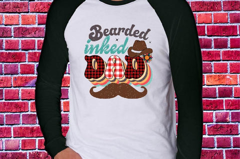 Bearded Inked Dad Sublimation SVGArt 
