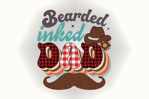 Bearded Inked Dad Sublimation SVGArt 