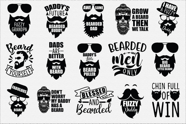 Beards Bundle 15 Designs SVG Creativeart88 