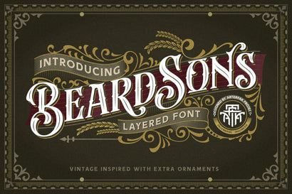 Beardsons - Layered Font Font Arterfak Project 